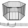 Barriere de securite cheminee pliable 3.75M 6 panneaux noir-Vounot Hot