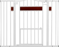 Barriere de Securite Enfant Extensible pour Animaux , Petite Porte,2 Raccords d'Extension,pour Escalier,Chambre,Couloir (Blanc)-Giantex Hot