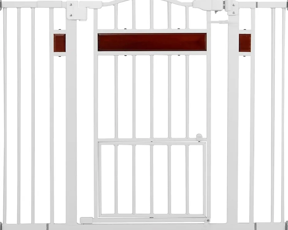 Barriere de Securite Enfant Extensible pour Animaux , Petite Porte,2 Raccords d'Extension,pour Escalier,Chambre,Couloir (Blanc)-Giantex Hot