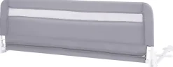 Giantex Barriere de Securite Enfant 120 cm, Barrière de Lit Bébé Rabattable avec Cadre en Métal, Housse Amovible, Gris
