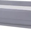 Barriere de Securite Enfant 100 cm, Barrière de Lit Bébé Rabattable avec Cadre en Métal, Housse Amovible, Gris-Giantex Discount
