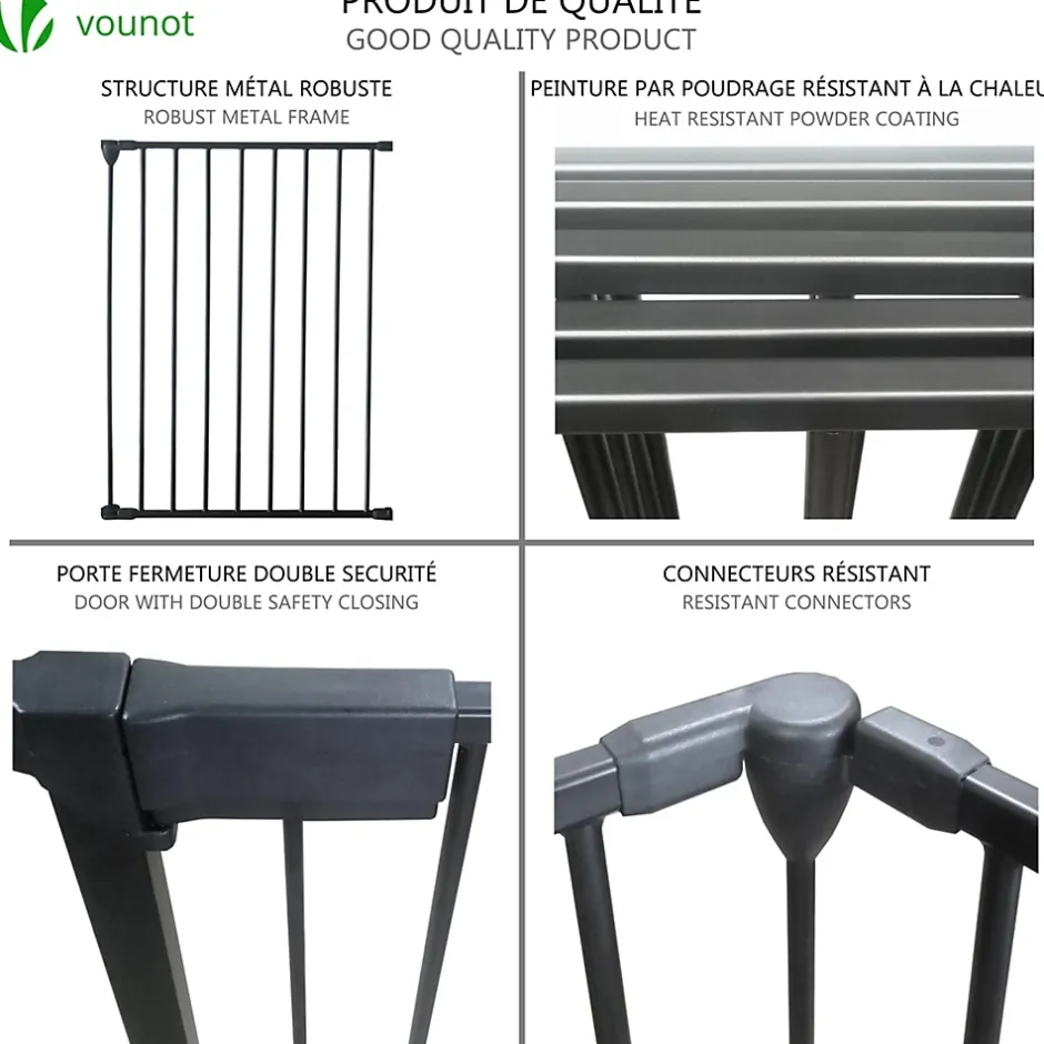 Vounot Barriere de securite GRANDE VERSION 3M 5 panneaux Pre assemble