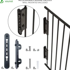 Vounot Barriere de securite GRANDE VERSION 3M 5 panneaux Pre assemble