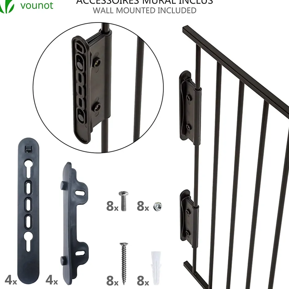 Vounot Barriere de securite GRANDE VERSION 3M 5 panneaux Pre assemble