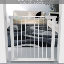Barriere de Securite porte et escalier 75-84cm blanc pour animaux-Vounot Best