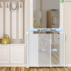 Barriere de securite retractable 180cm blanc-Vounot Discount