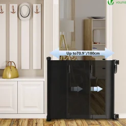 Barriere de securite retractable 180cm noir-Vounot New