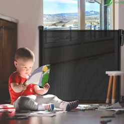 Barriere de securite retractable 180cm noir-Vounot New