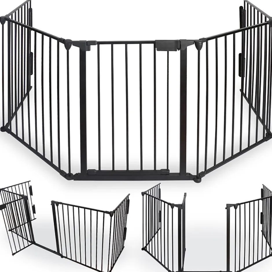 Barrière de sécurité enfant, bébé, animaux - 3 mètres, 5 panneaux modulables et pliables-Facility'S Online