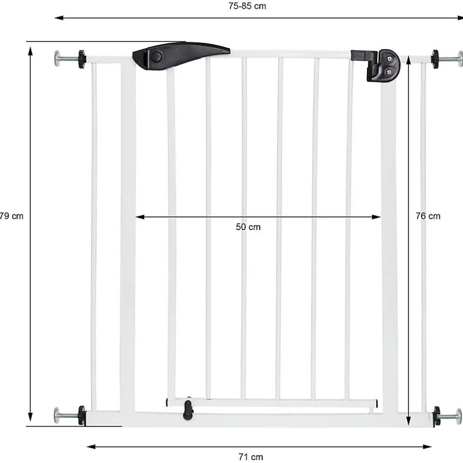 ECD Germany Barrière de sécurité enfants garde-corps protection fermeture d'escalier 75-85cm