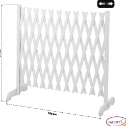 Facility'S Barrière de Sécurité Extensible, 35 à 250 x 87 cm, Protection plastique, Rétractable, Animaux