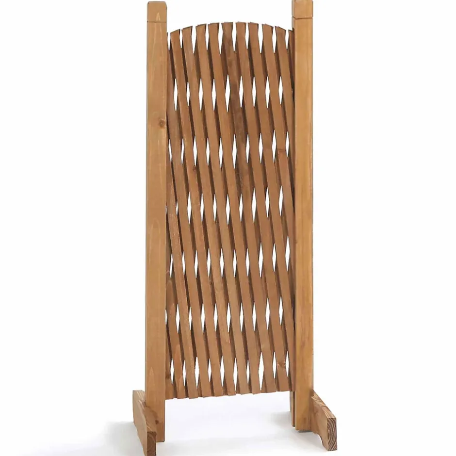 IDMarket Barrière extensible bois treillis 30 à 150 cm
