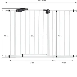 Barrière sécurité enfants garde-corps protection fermeture d'escalier 105-115cm-ECD Germany Hot
