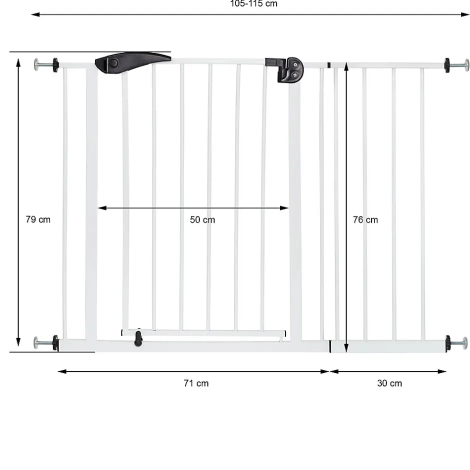 Barrière sécurité enfants garde-corps protection fermeture d'escalier 105-115cm-ECD Germany Hot