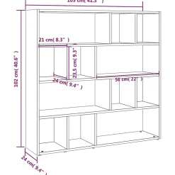 Bibliothèque/Cloison de séparation Blanc 105x24x102 cm-Vidaxl Hot