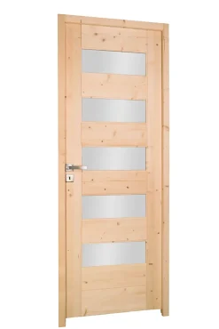 Bloc porte 5 Vitrages HORIZON bois épicéa 2040 x 730 Droite-Lynporte Clearance