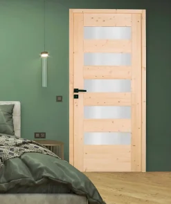 Lynporte Bloc porte 5 Vitrages HORIZON bois épicéa 2040 x 730 Gauche