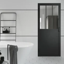 Bloc porte 3 vitrages poussant droit H 204 X L 83 cm- New