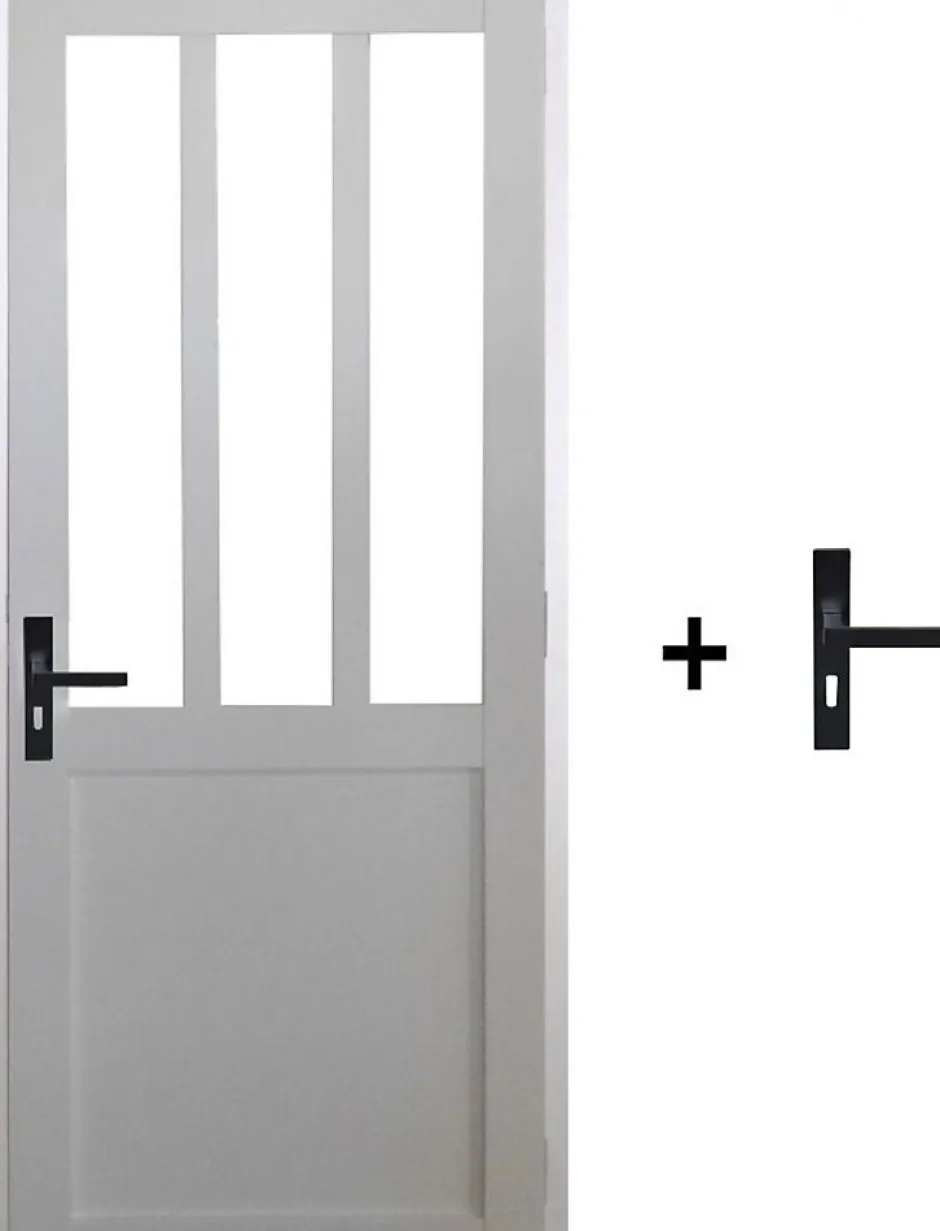 Bloc Porte Atelier Blanc H204 X L83 Côte Tableau P.droite,poignee-Gd Menuiseries New