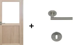 Bloc Porte Atelier Placage Chene H204 X L73 Côte Tableau P.droite, Poignee Pomerol-Gd Menuiseries Clearance