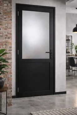 Bloc Porte Athena Noir H204 X L83 Côte Tableau P.droite,poignee-Gd Menuiseries Best