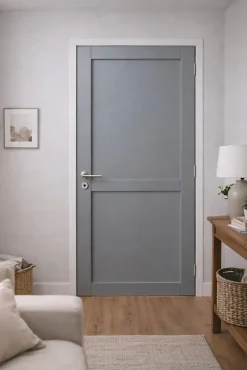 Bloc Porte Athena Ral7035 2 Panneaux H204 X L83 Côte Tableau P.gauche,poignee Pomerol-Gd Menuiseries Discount