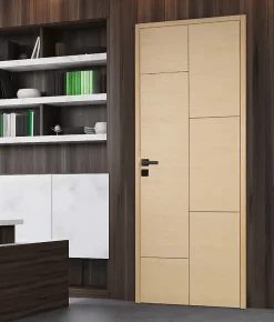 Lynporte Bloc porte bois isoplane ANTLIA1 830 gauche plaqué frêne blanc européen