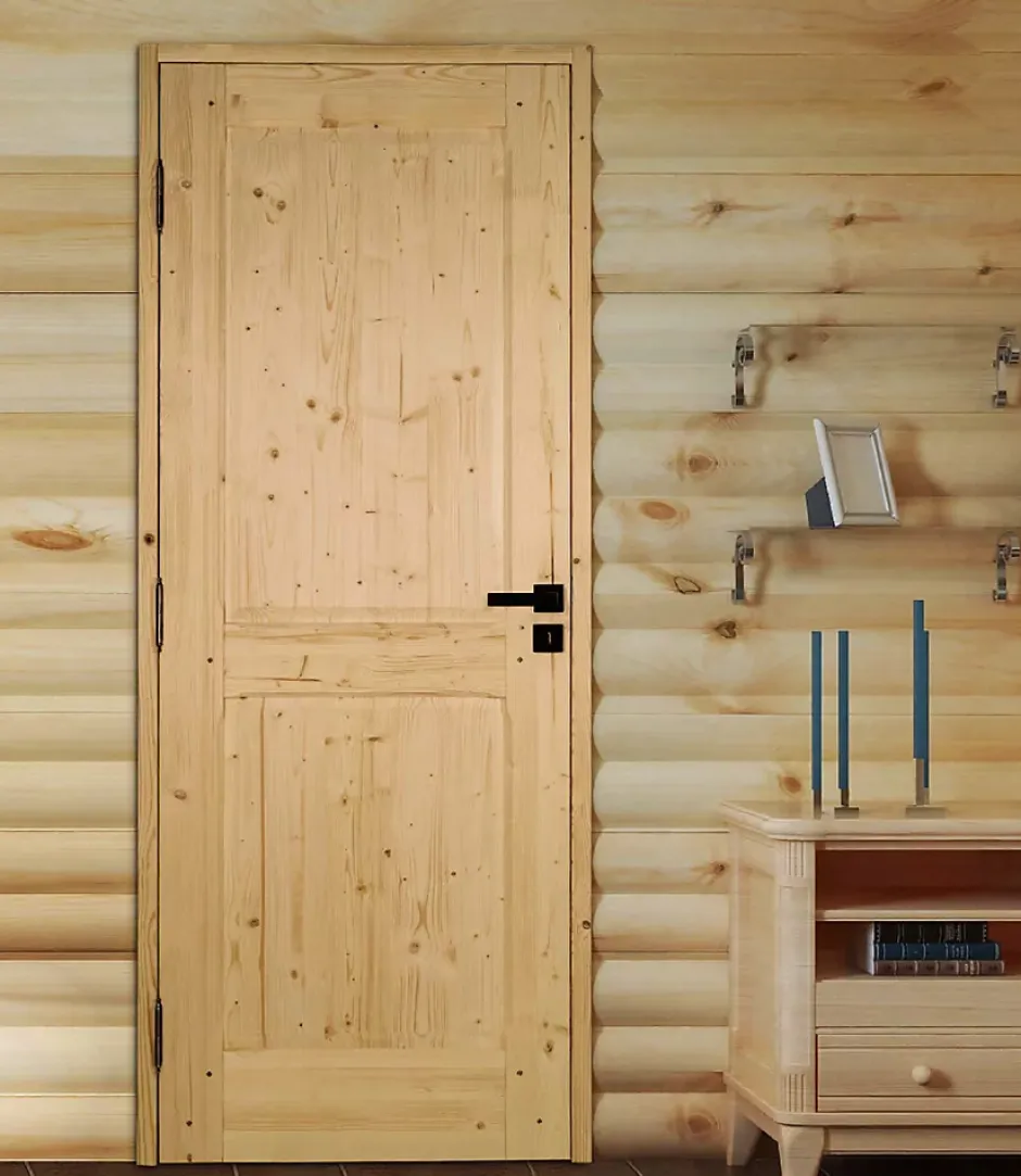 Bloc porte bois épicéa ANDROMEDA 2 panneaux 730 droit-Lynporte Hot