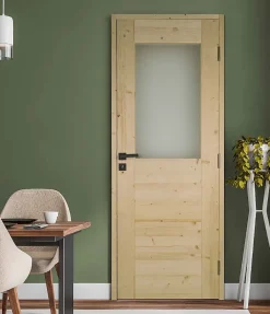 Lynporte Bloc Porte bois épicéa HORIZON 1 vitrage 830 droit