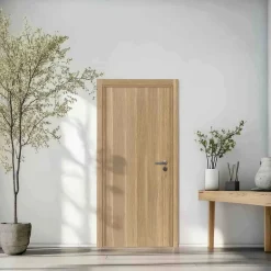 Bloc porte fin de chantier Matild, chêne brut, réversible, H.204 x l.73 cm-Reivilo Best