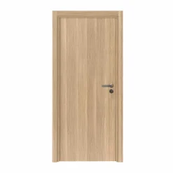 Reivilo Bloc porte fin de chantier Matild, chêne brut, réversible, H.204 x l.93 cm