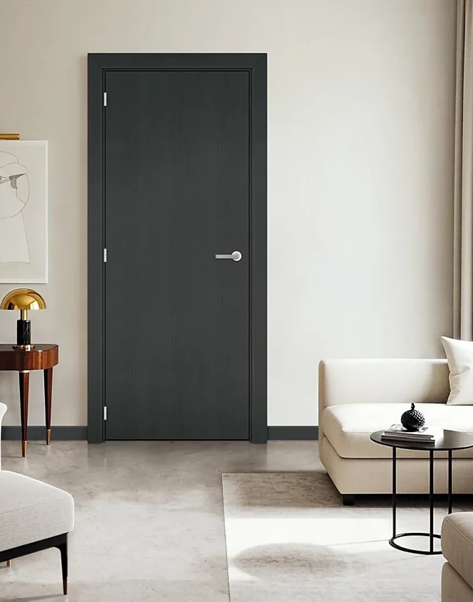 Bloc Porte Grey Oak H204 X L93 Côte Tableau P.droite-Gd Menuiseries Discount