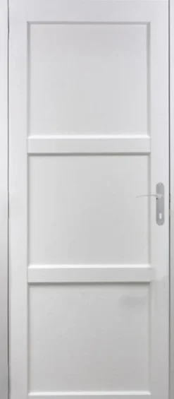 Bloc Porte Korya Blanc 3 Panneaux H204 X L83 Côte Tableau P.gauche-Gd Menuiseries Hot