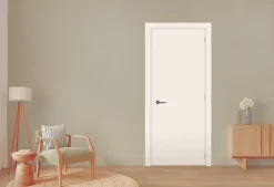 Bloc Porte Lacdor Blanc Ral9010 H204 X L83 Côte Tableau P.gauche-Gd Menuiseries New