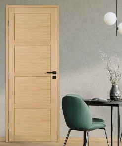 Lynporte Bloc porte PARIS 4 Panneaux bois chene 2040x830 Droite