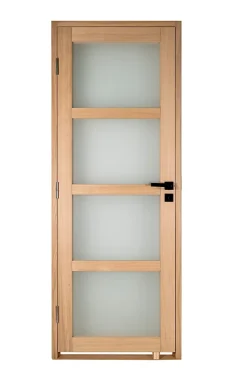 Lynporte Bloc porte PARIS 4 Vitrages bois chene 2040x630 Gauche