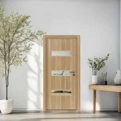 Reivilo Bloc porte pose fin de chantier April , H.204 x l.83 cm