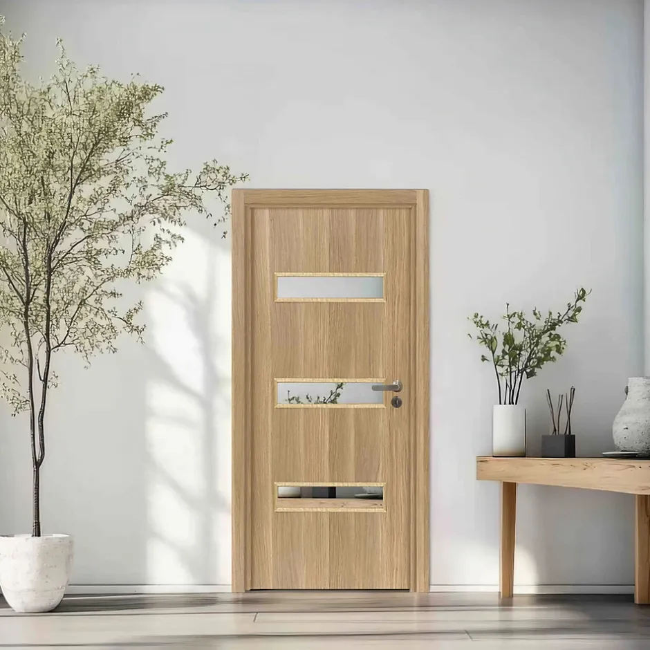 Reivilo Bloc porte pose fin de chantier April , H.204 x l.83 cm