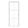 Bloc porte réversible en aluminium et verre trempé - H204 x L73 cm - Blanc - SEROTO-Vente-unique