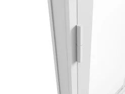 Bloc porte réversible en aluminium et verre trempé - H204 x L73 cm - Blanc - SEROTO-Vente-unique