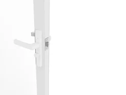 Bloc porte réversible en aluminium et verre trempé - H204 x L73 cm - Blanc - LOXTON-Vente-unique Online