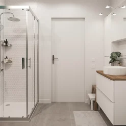 Bloc-porte Alpille blanc H.204 x l.73 cm, réversible- New