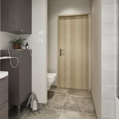 Bloc-porte Alpille effet chêne naturel H.204 x l.73 cm, réversible