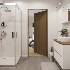 Bloc-porte Alpille effet noyer naturel H.204 x l.73 cm, réversible- Online