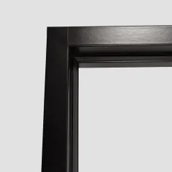 Bloc-porte atelier 3 carreaux vitrés transparent, poussant droit, coloris noir mat H.213 x l.83cm- Online