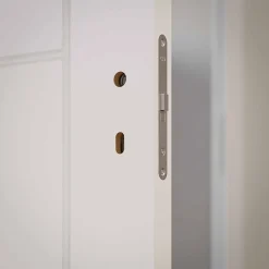 Bloc-Porte Blanc Laqué Damier H. 204 x l. 73 cm - Poussant Droit-Coulicool Discount