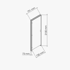 Coulicool Bloc-Porte Blanc Laqué Plane H. 204 x l. 73 cm - Poussant Gauche