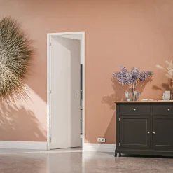 Coulicool Bloc-Porte Blanc Laqué Plane H. 204 x l. 63 cm - Poussant Gauche