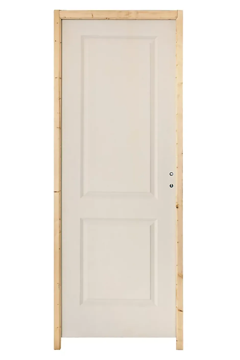 Bloc-porte Camargue blanc lisse H.204 x l.83 cm, poussant gauche