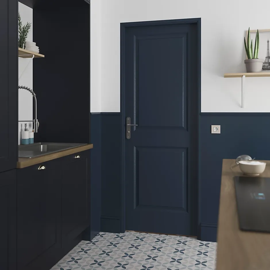 Bloc-porte Camargue blanc lisse pro H.204 x l.73 cm, poussant gauche